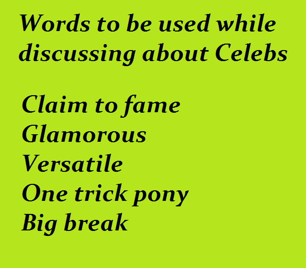 Celebrity-Vocabs