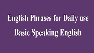 Daily English Phrases