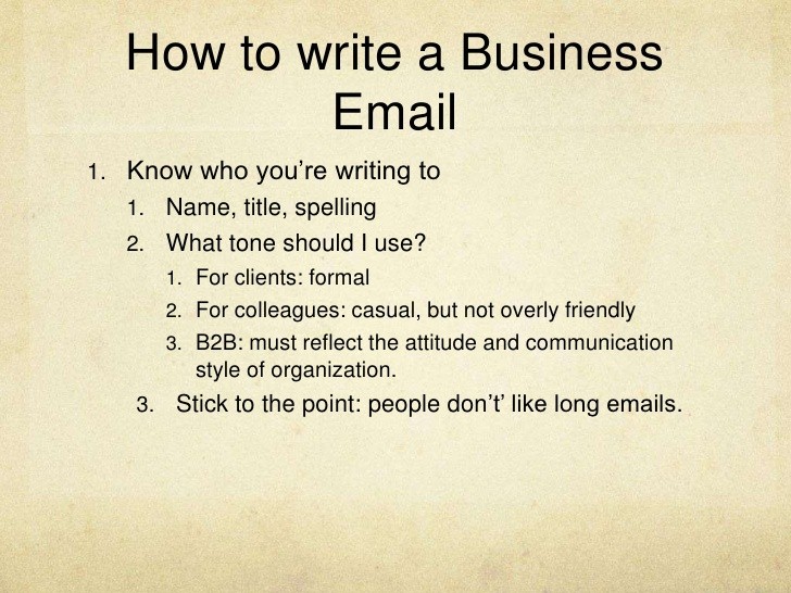 good business email