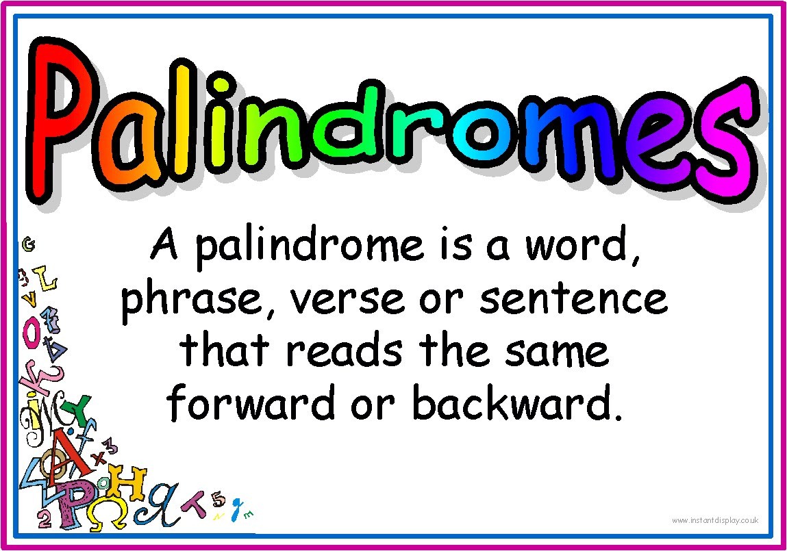 Meaning palindrome Palindrome Word